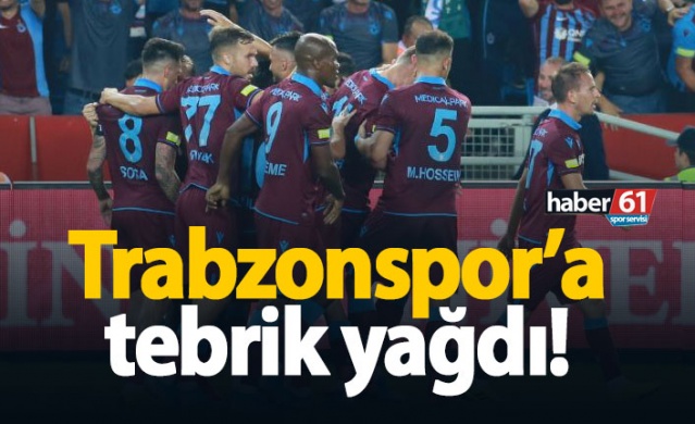 Trabzonspor'a tebrik yağdı!