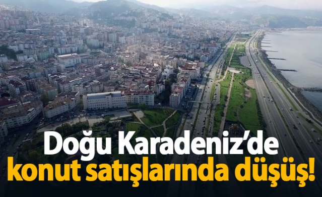 Doğu Karadeniz'de konut satışlarında düşüş!