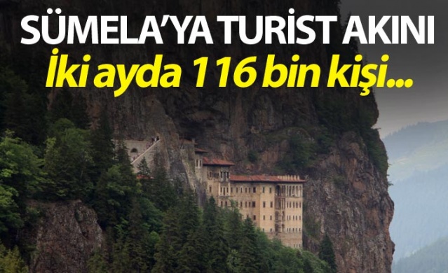 Sümela Manastırını bu yılın iki aylık döneminde 116 bin kişi ziyaret etti