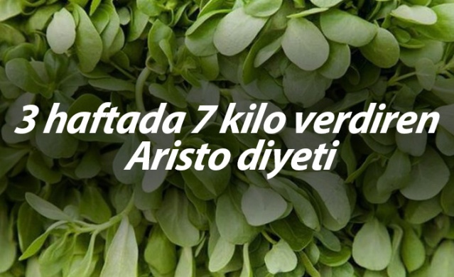 3 haftada 7 kilo verdiren Aristo diyeti