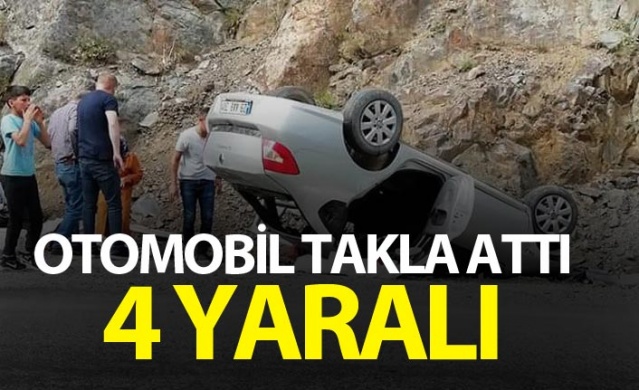 Otomobil takla attı: 4 yaralı 29 Ağustos 2019