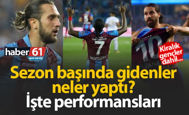 Trabzonspor'dan sezon başında ayrılanlar neler yaptı?