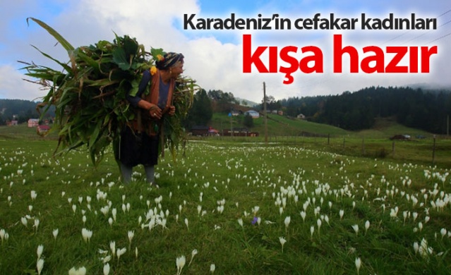 Karadeniz'in cefakar kadınları kışa hazır