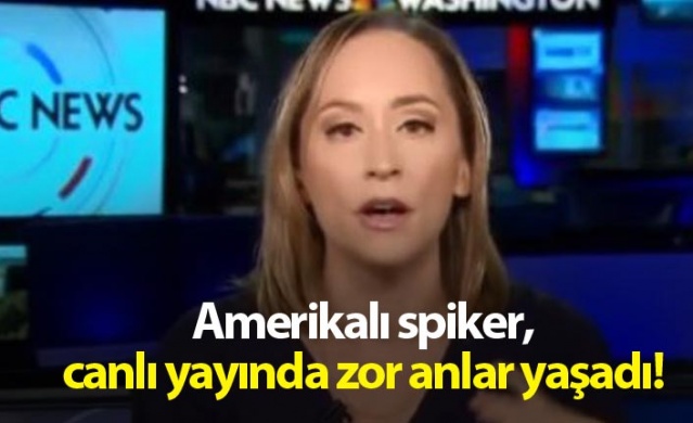 Amerikalı spiker, canlı yayında zor anlar yaşadı!