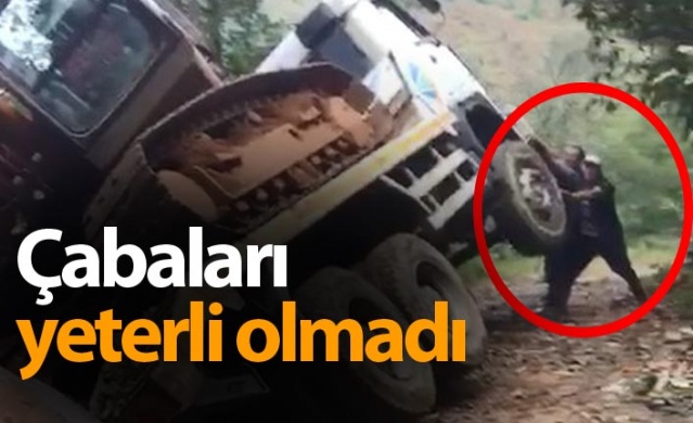 Rize'de çabaları yeterli olmadı uçuruma yuvarlandı