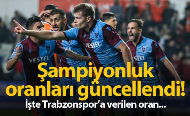 Şampiyonluk oranları güncellendi - 31.10.2019