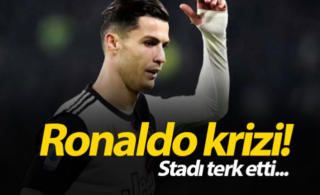 Ronaldo krizi! Stadı terk etti