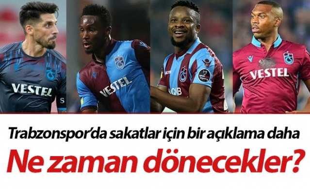 Trabzonspor'un sakatları için bir açıklama daha