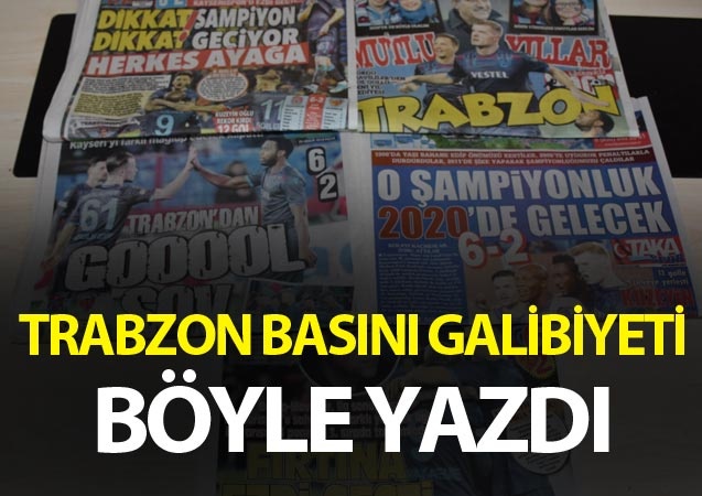 Trabzon basını galibiyeti böyle yazdı