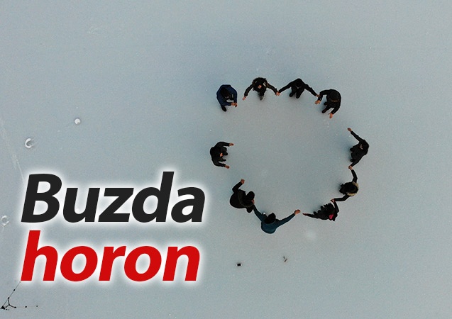 Buz tutan Karagöl'de horon