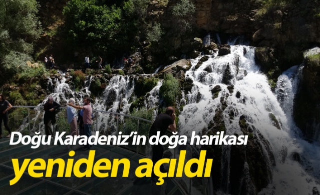 Doğu Karadeniz'in doğa harikası Tomara Şelalesi yeniden açıldı