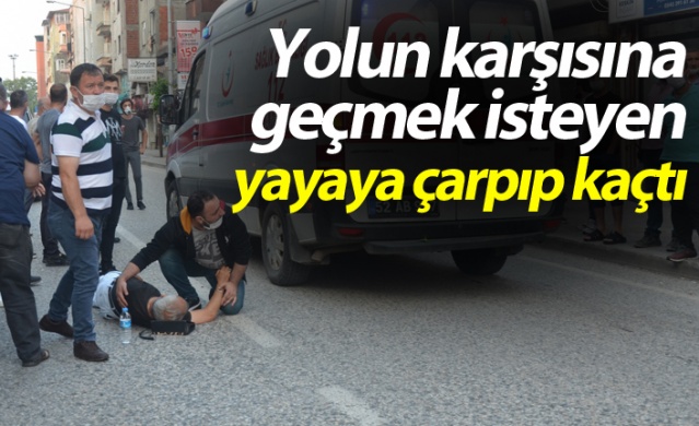 Ordu'da yolun karşısına geçmeye çalışan yayaya çarpıp kaçtı