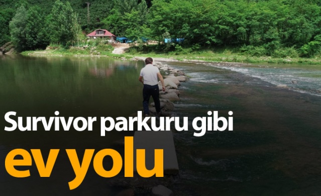 Ordu'da survivor parkuru gibi ev yolu