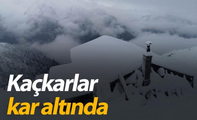 Kaçkar Dağları'ndaki yaylalara kar yağdı