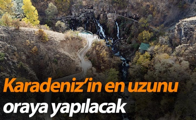 Gümüşhane'de 40 gözeli şelaleye Karadeniz'in en uzun zipline hattı kurulacak