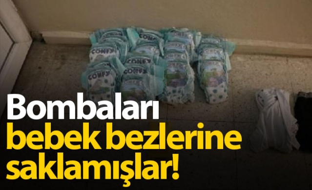 Teröristler bombaları bebek bezlerine sakladı!