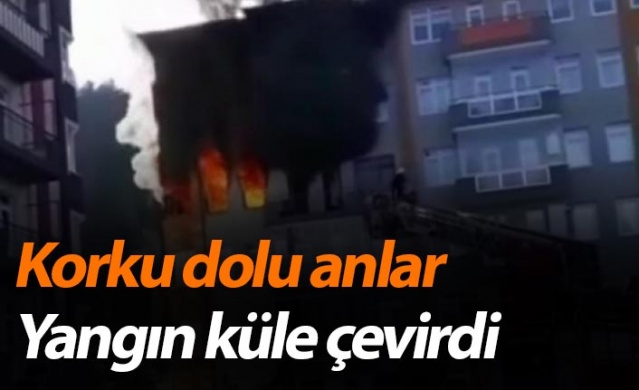 Giresun'da korku dolu anlar! Yangın küle çevirdi