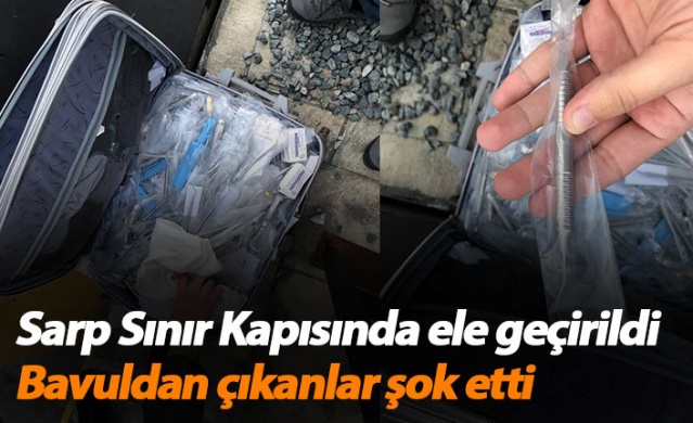 Sarp Sınır Kapısında ele geçirildi! Bavuldan çıkanlar şok etti