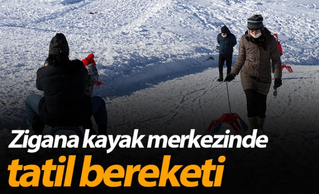 Zigana kayak merkezinde tatil bereketi. 23 Ocak 2021