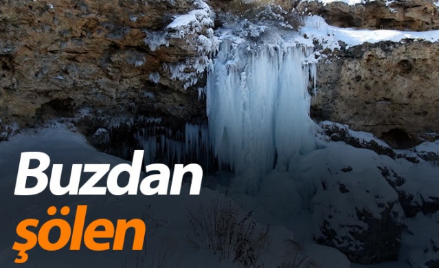 Sırakayalar Şelalesi'nde buzdan şölen