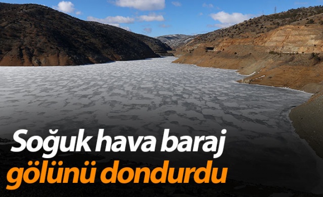 Gümüşhane’de soğuk hava baraj gölünü dondurdu