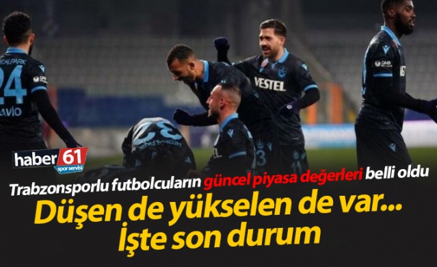 Trabzonsporlu futbolcuların güncel değerleri 17.03.2021