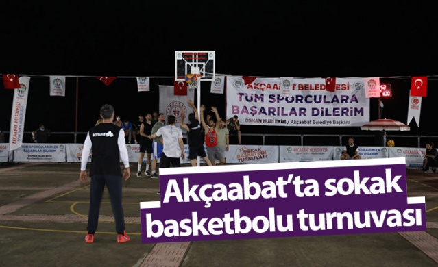 Akçaabat’ta sokak basketbolu turnuvası