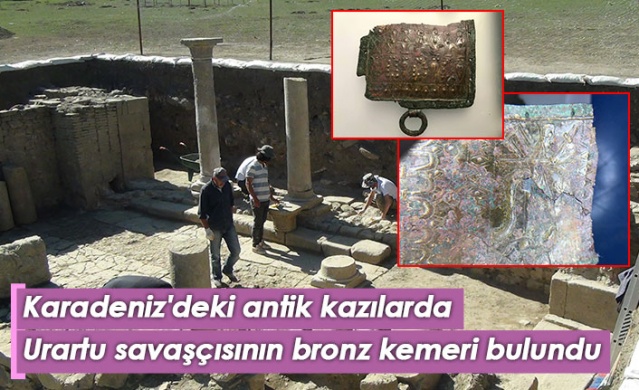 Karadeniz'deki kazılarda Urartu savaşçısının bronz kemeri bulundu