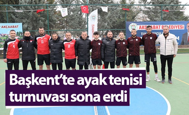 Başkent’te ayak tenisi turnuvası sona erdi.