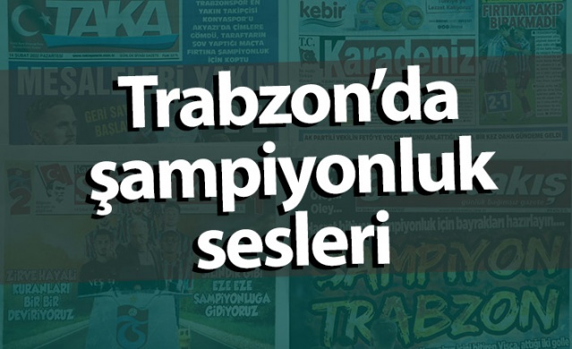 Trabzon'da şampiyonluk sesleri. Foto Galeri.