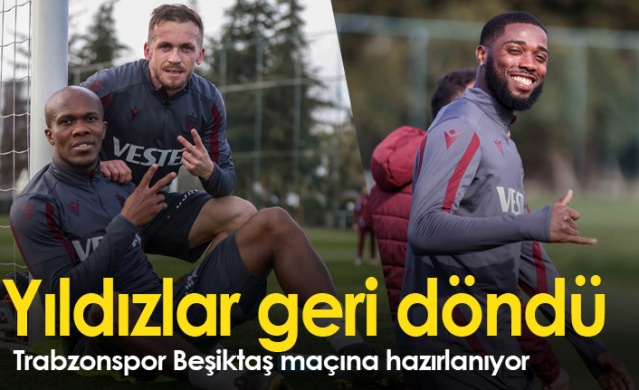 Trabzonspor'da yıldızlar geri döndü, idmanlar sürüyor. Foto Galeri