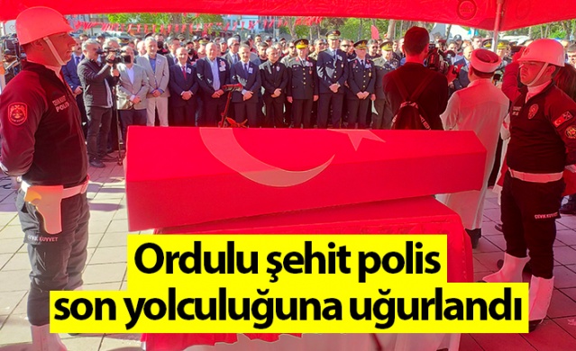 Ordulu şehit polis son yolculuğuna uğurlandı. Foto Haber