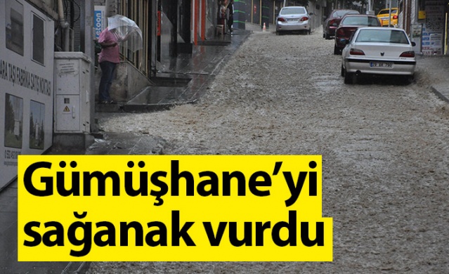 Gümüşhane'yi sağanak vurdu. Foto Haber