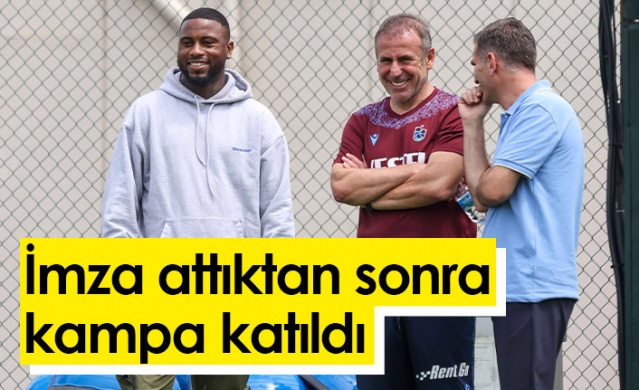 Trabzonspor’da Denswil imza sonrası kampa katıldı. Foto Haber