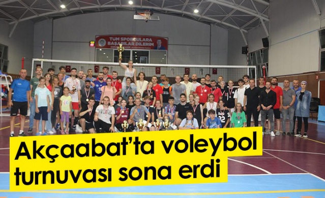 Akçaabat’ta voleybol turnuvası sona erdi. Foto Haber