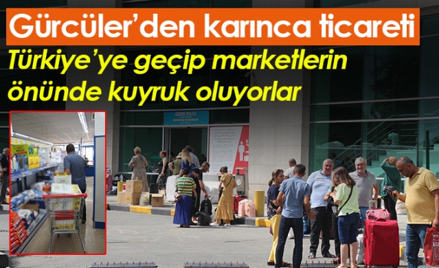 Gürcüler'den karınca ticareti! Türkiye'ye geçip marketlerde kuyruk oluyorlar - Foto Haber