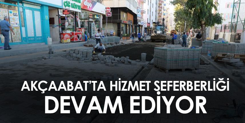 Akçaabat’ta hizmet seferberliği devam ediyor. Foto Haber