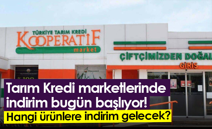 Tarım Kredi marketlerinde indirim bugün başlıyor! Hangi ürünlere indirim gelecek?