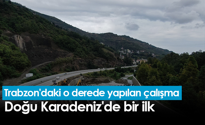 Trabzon'daki o derede yapılan çalışma Doğu Karadeniz'de bir ilk