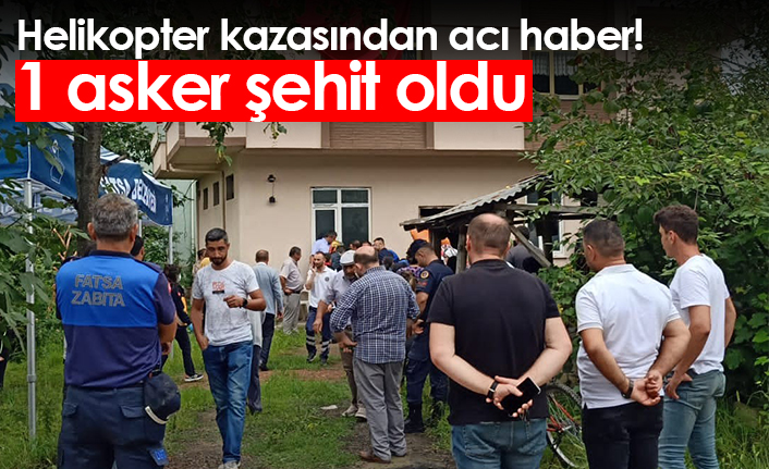 Helikopter kazasından acı haber! 1 asker şehit oldu