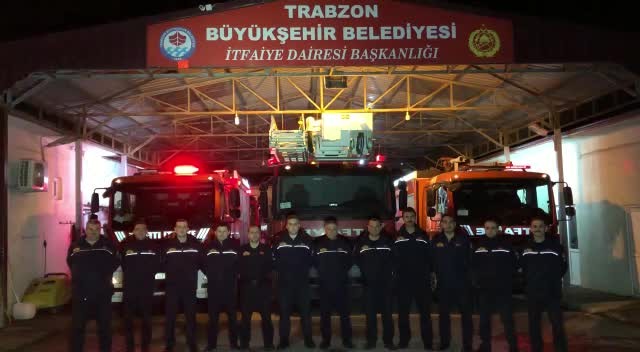 Trabzon Büyükşehir itfaiyesinden evde kal çağrısı.