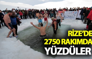 Rize'de 2750 rakımda yüzdüler