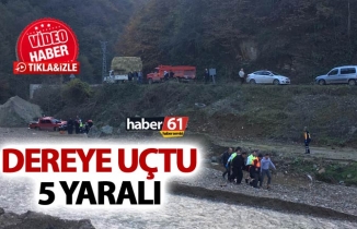 Trabzon'da kamyonet dereye uçtu - 5 yaralı