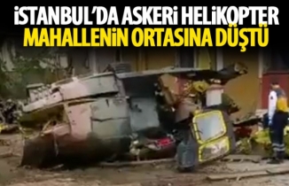 İstanbul'da askeri helikopter düştü