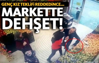 Markette dehşet! Kan donduran görüntüler!