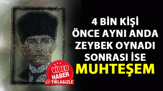 Cumhuriyet coşkusu: 4 Bin kişi önce zeybek oynadı sonrası muhteşem