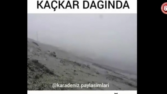 Kaçkar Dağında kar yağışı