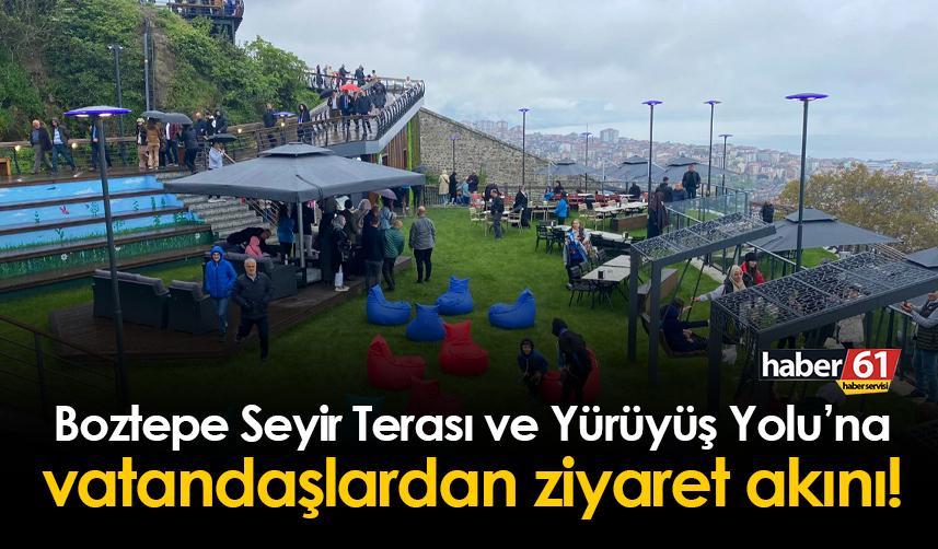 Ortahisar Belediyesi'nin Trabzon'a kazandırdığı Boztepe Seyir Terası'na vatandaşlar akın ediyor