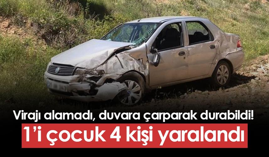 Gümüşhane’de otomobil virajı alamadı! 4 yaralı