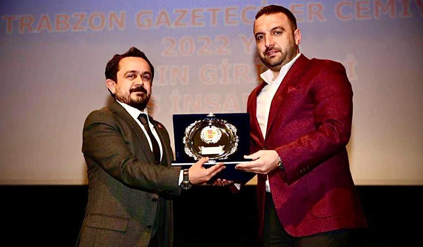 Trabzon'da yılın girişimci iş adamı ödülü Onur Aydın’a verildi!